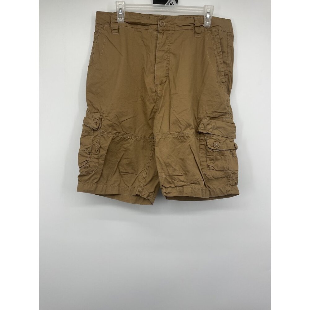 Mens Brandit Vintage Cargo Shorts Tan Size L 100% Cotton Lightweight